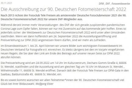 Auszug aus DVF-Website