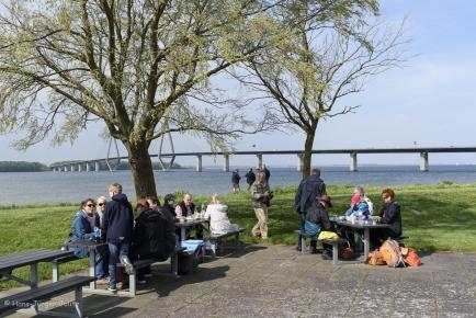 Erste Rast an der Farö-Brücke