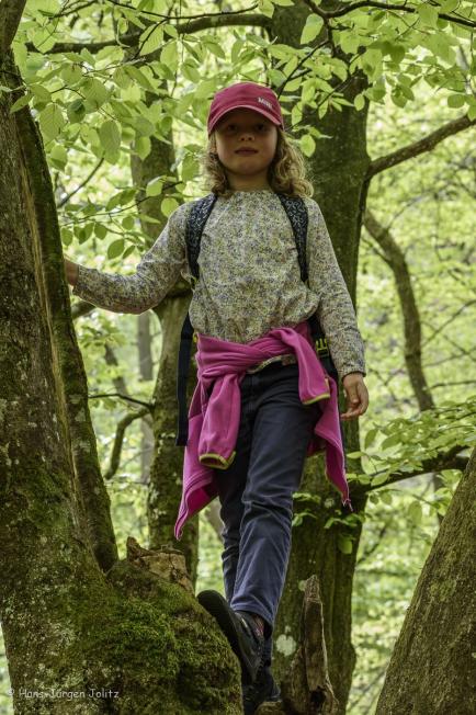 Hanna in schwindelnder Höhe