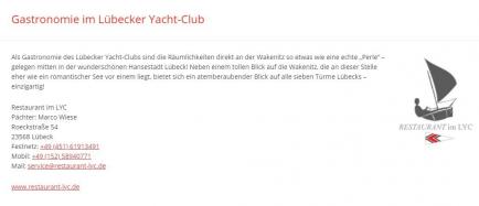 Auszug aus Website des LYC